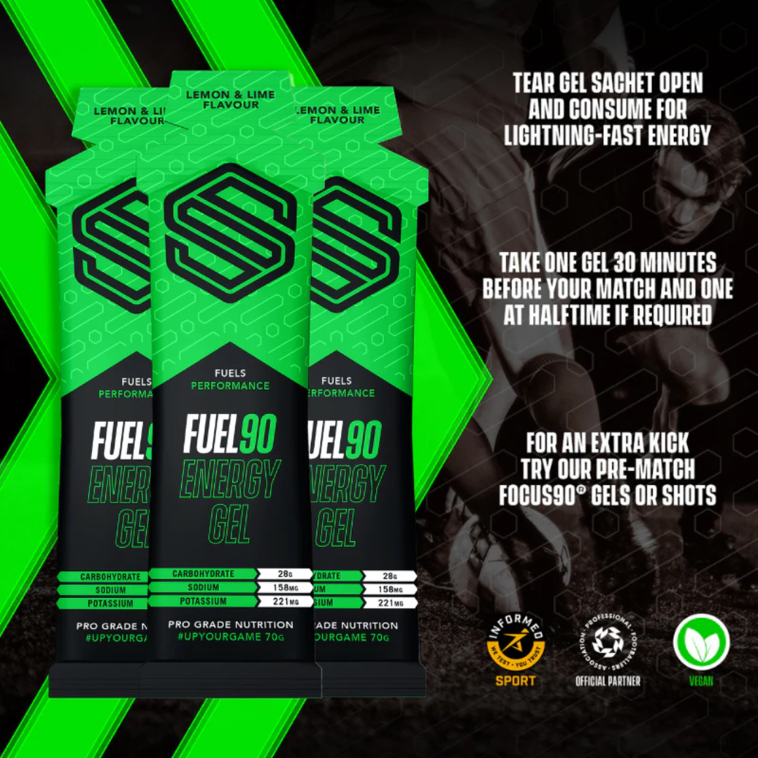 Soccer Supplement Fuel90 Energy Gel 12x70g Lemon & Lime