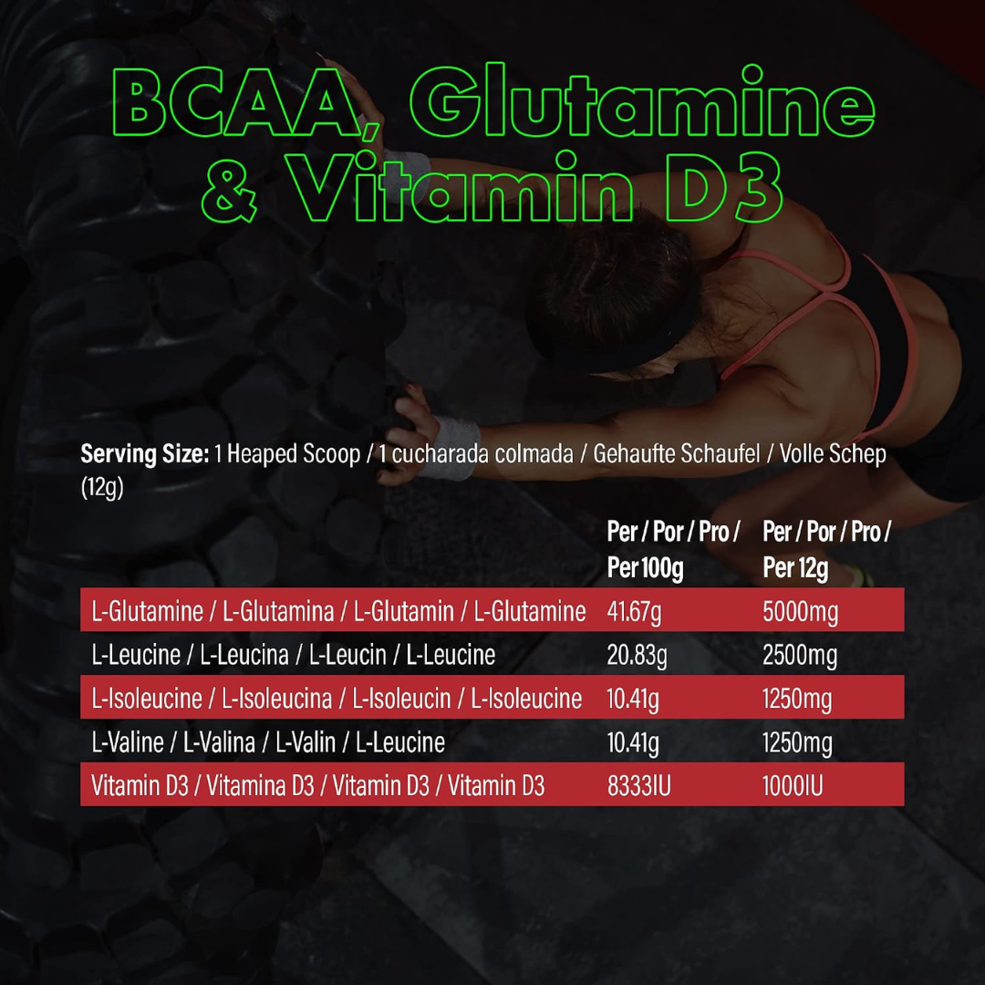 NXT Nutrition BCAA, Glutamine & VIt D 360g Strawberry Lime