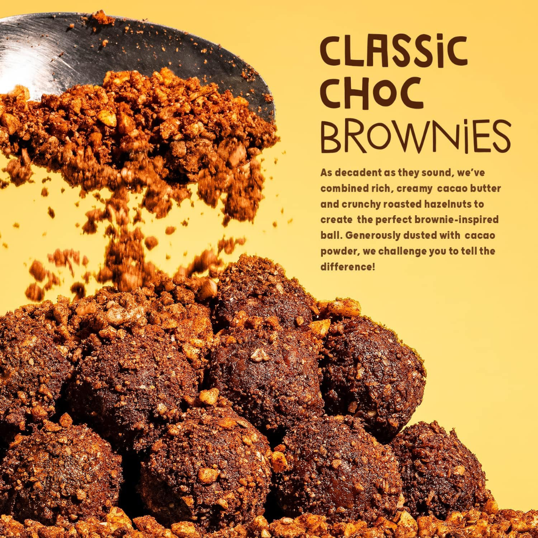 The Protein Ball Co Keto Ball Snack 20x25g Classic Choc Brownies