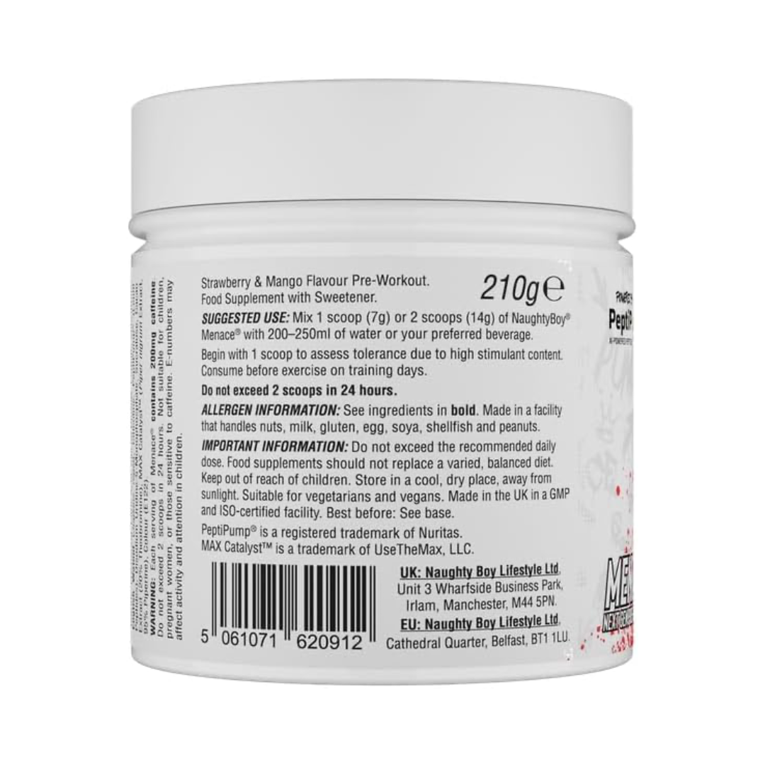Naughty Boy Menace V2 210g Strawberry Mango 30 Servings