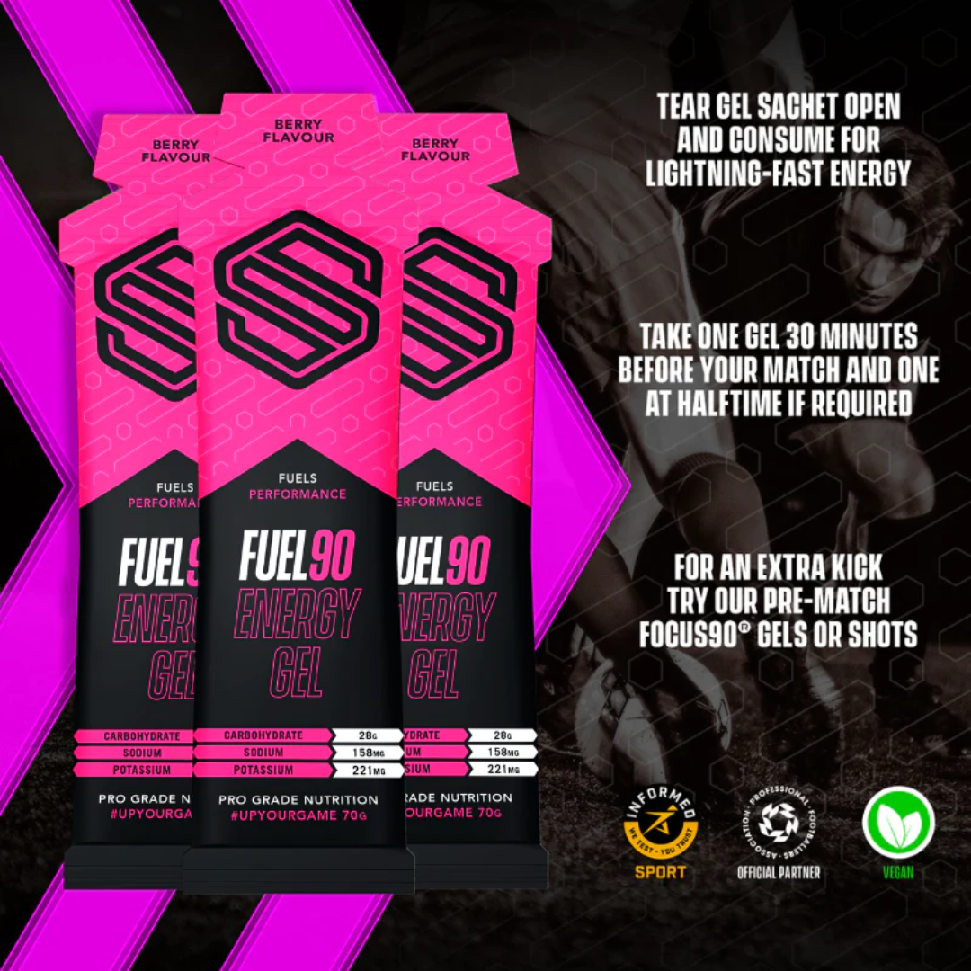 Soccer Supplement Fuel90 Energy Gel 12x70g Mixed Berry