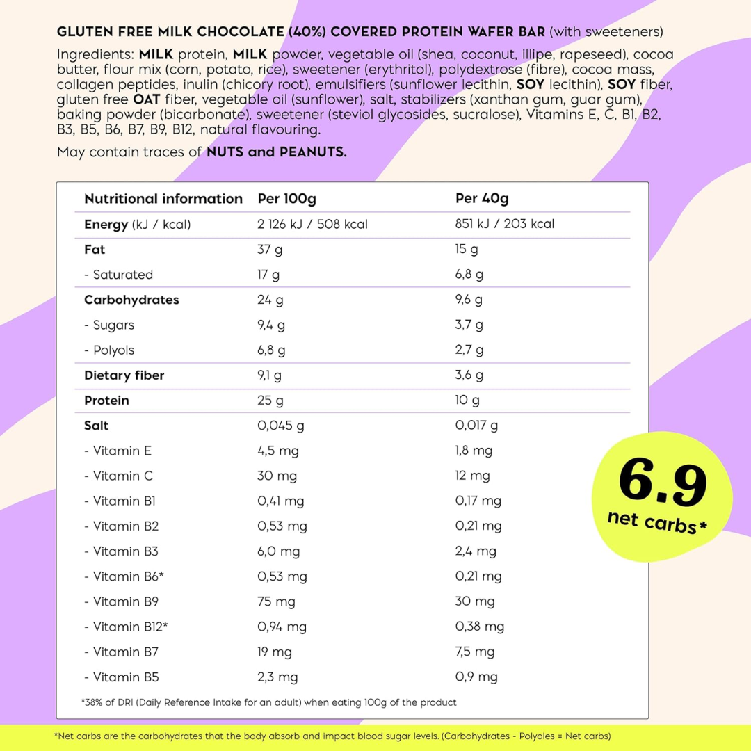 NICK'S Protein Wafer 24x40g Vanilla
