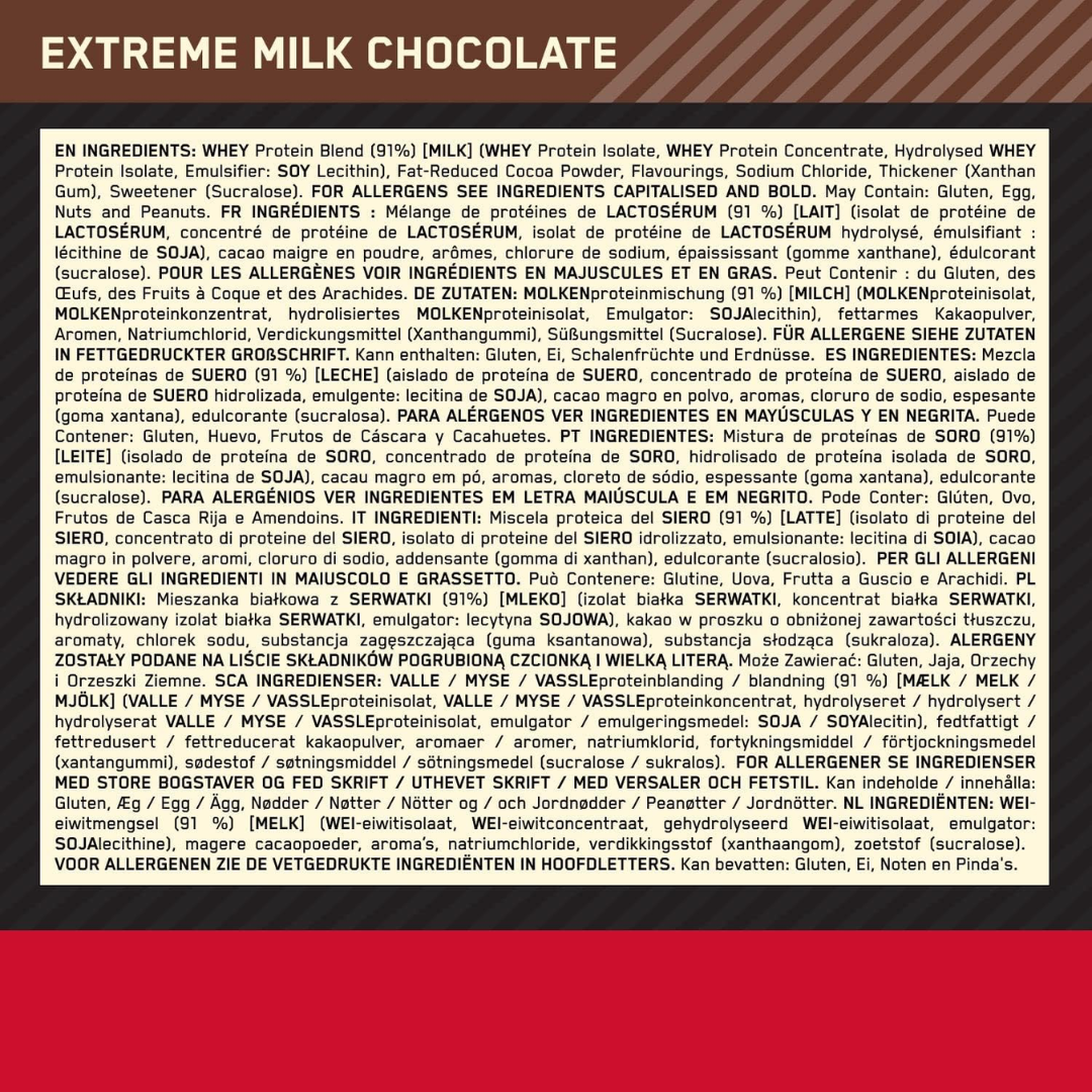 Optimum Nutrition Gold Standard 100% Whey 2.02kg Extreme Milk Choc
