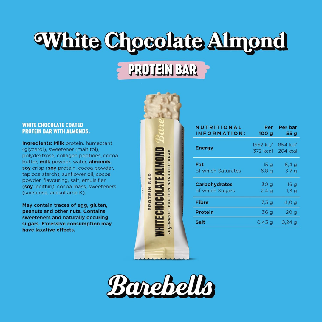 Barebells Protein Bar 55g White Chocolate Almond