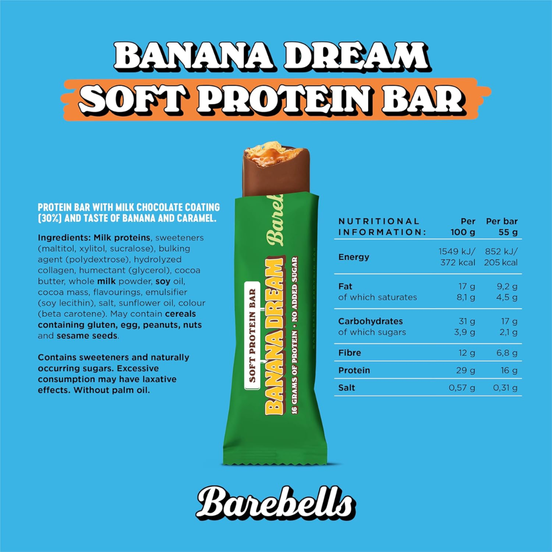 Barebells Soft Protein Bar 55g Banana Dream