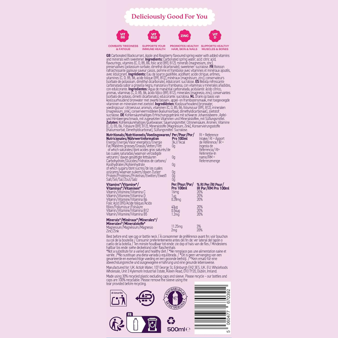 Actiph Activit 12x500ml Blackcurrant & Apple