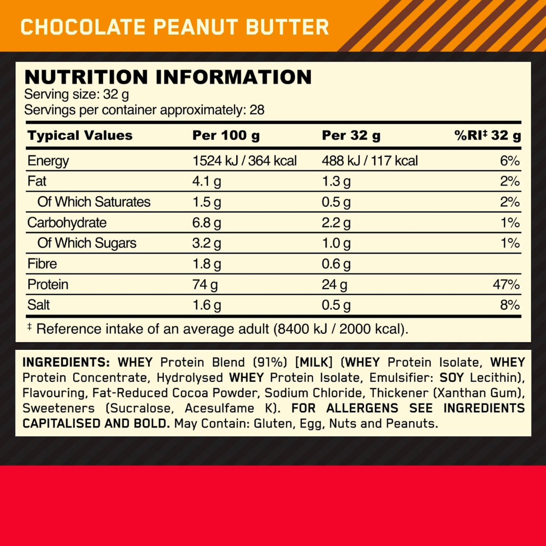 Optimum Nutrition Gold Standard 100% Whey 768g Chocolate Peanut Butter