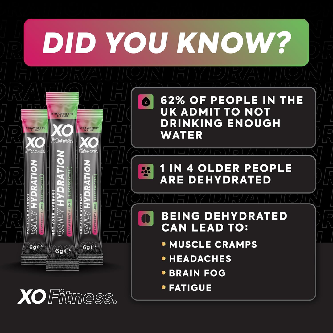 XO Fitness Hydration Sachet 28x6g Strawberry & Lime