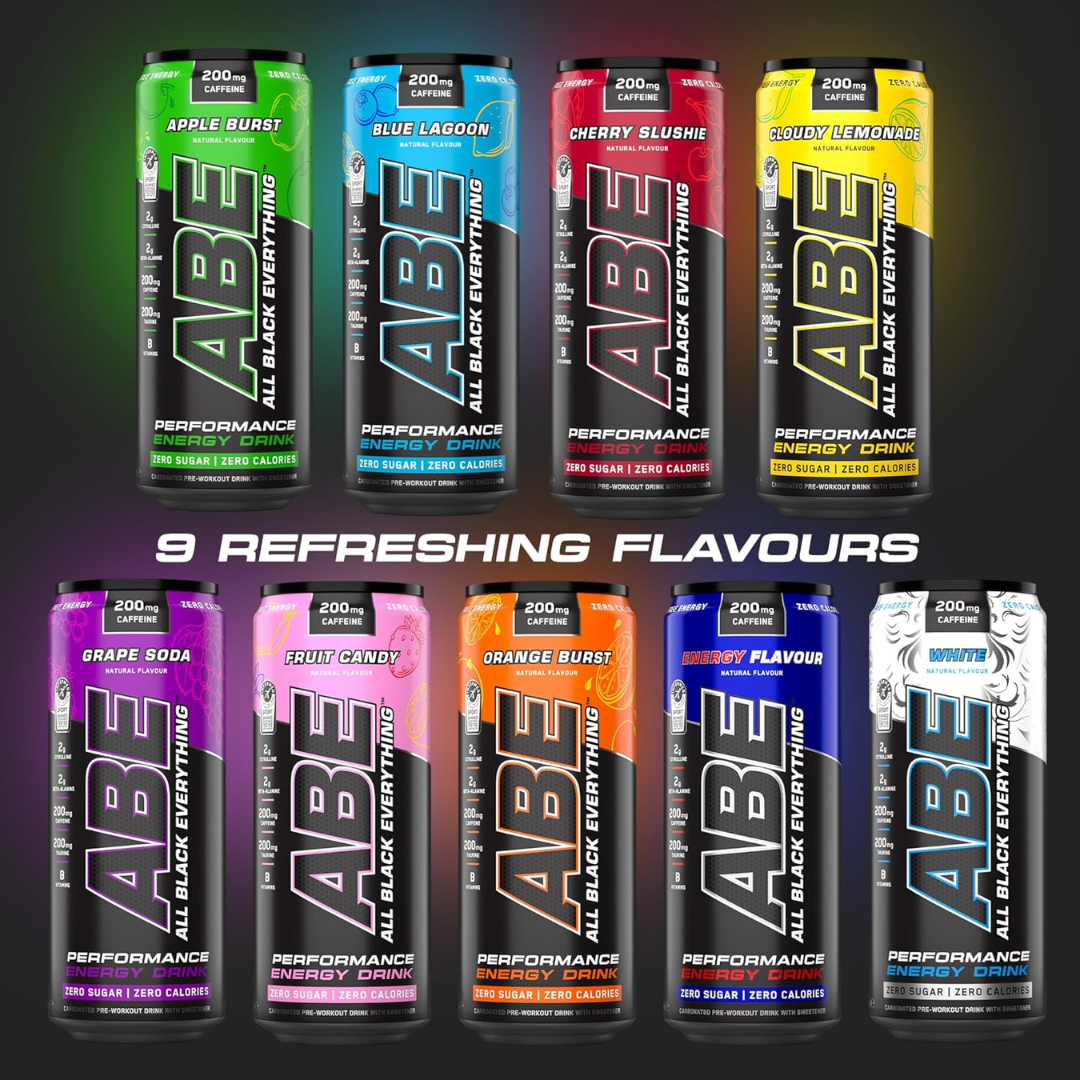 Applied Nutrition ABE (All Black Everything) Carbonated Can 12x330ml White