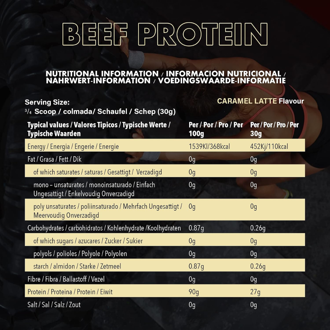 NXT Nutrition Beef Protein Isolate 1.8kg Caramel Latte