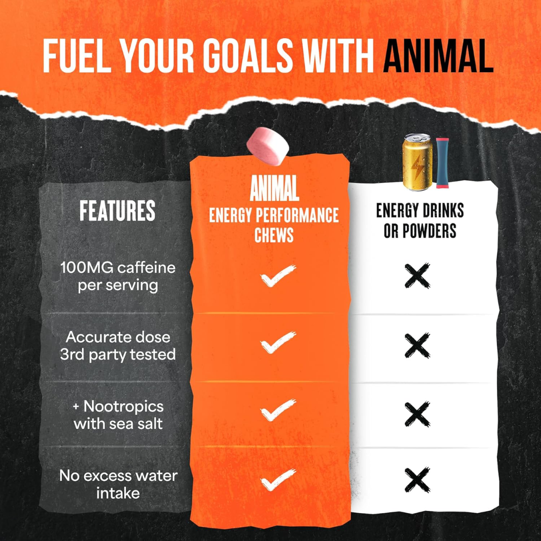 Animal Energy Chews 120 Tabs Tropical Mango