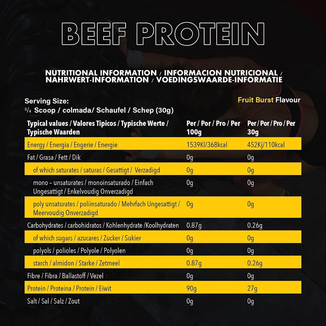NXT Nutrition Beef Protein Isolate 540g Fruit Burst