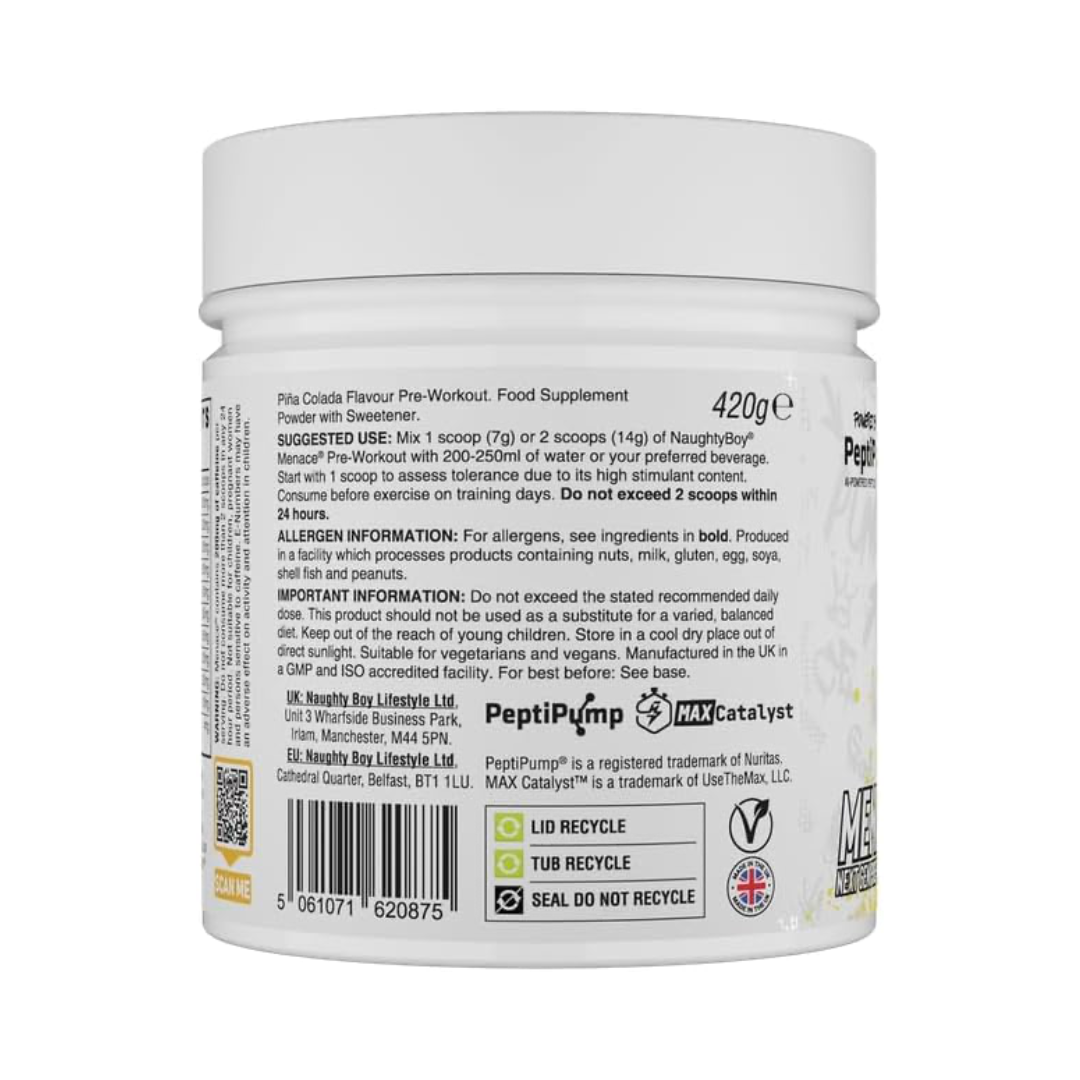 Naughty Boy Menace V2 420g Gotti Grape 60 Servings