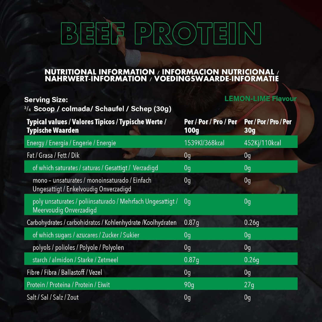 NXT Nutrition Beef Protein Isolate 540g Lemon & Lime