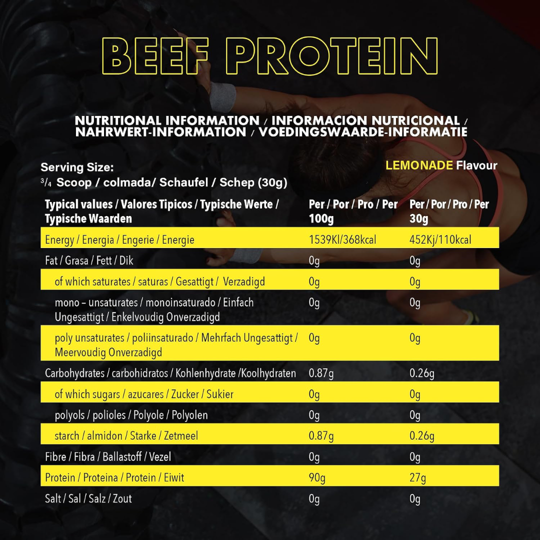 NXT Nutrition Beef Protein Isolate 1.8kg Lemonade