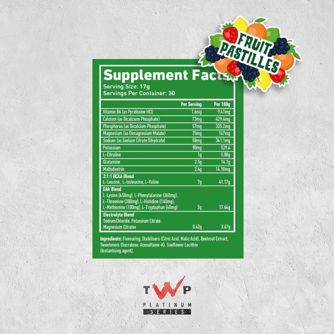 TWP Endure 510g Fruit Pastilles