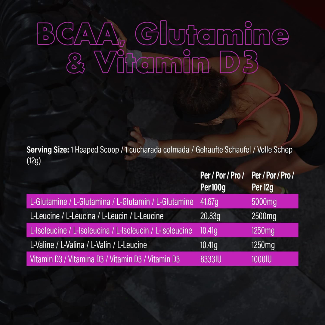 NXT Nutrition BCAA, Glutamine & VIt D 360g Apple & Blackcurrant