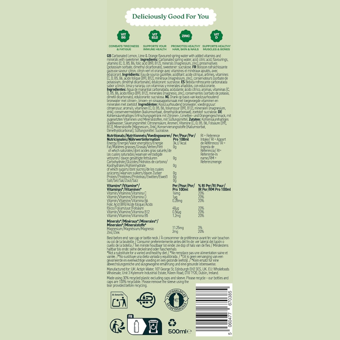 Actiph Activit 12x500ml Lemon & Lime