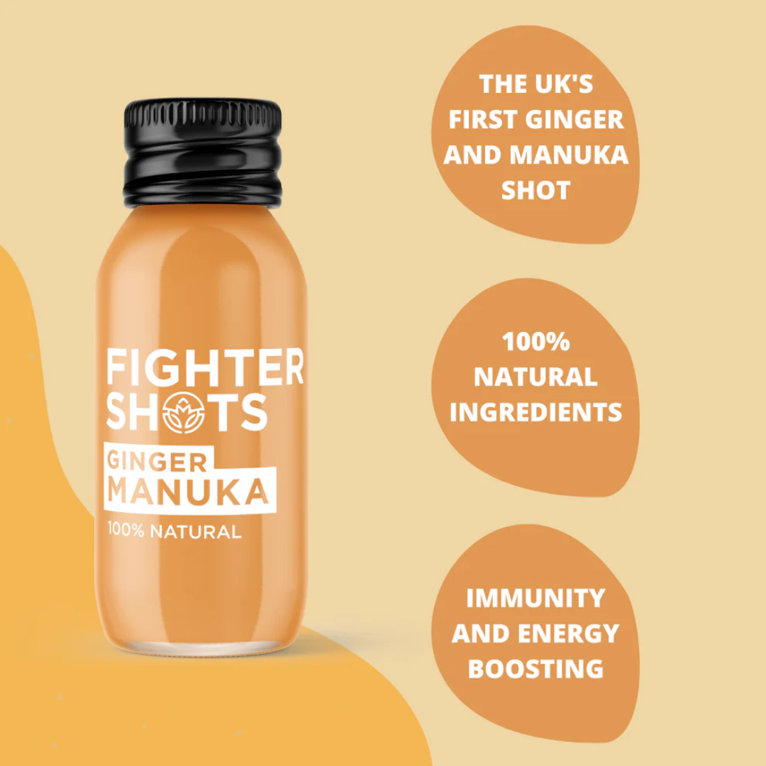 Fighter Shots 12x60ml Ginger Manuka Honey