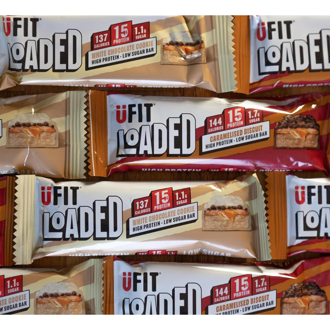 UFIT Loaded Protein Bar 16x45g White Chocolate Cookie
