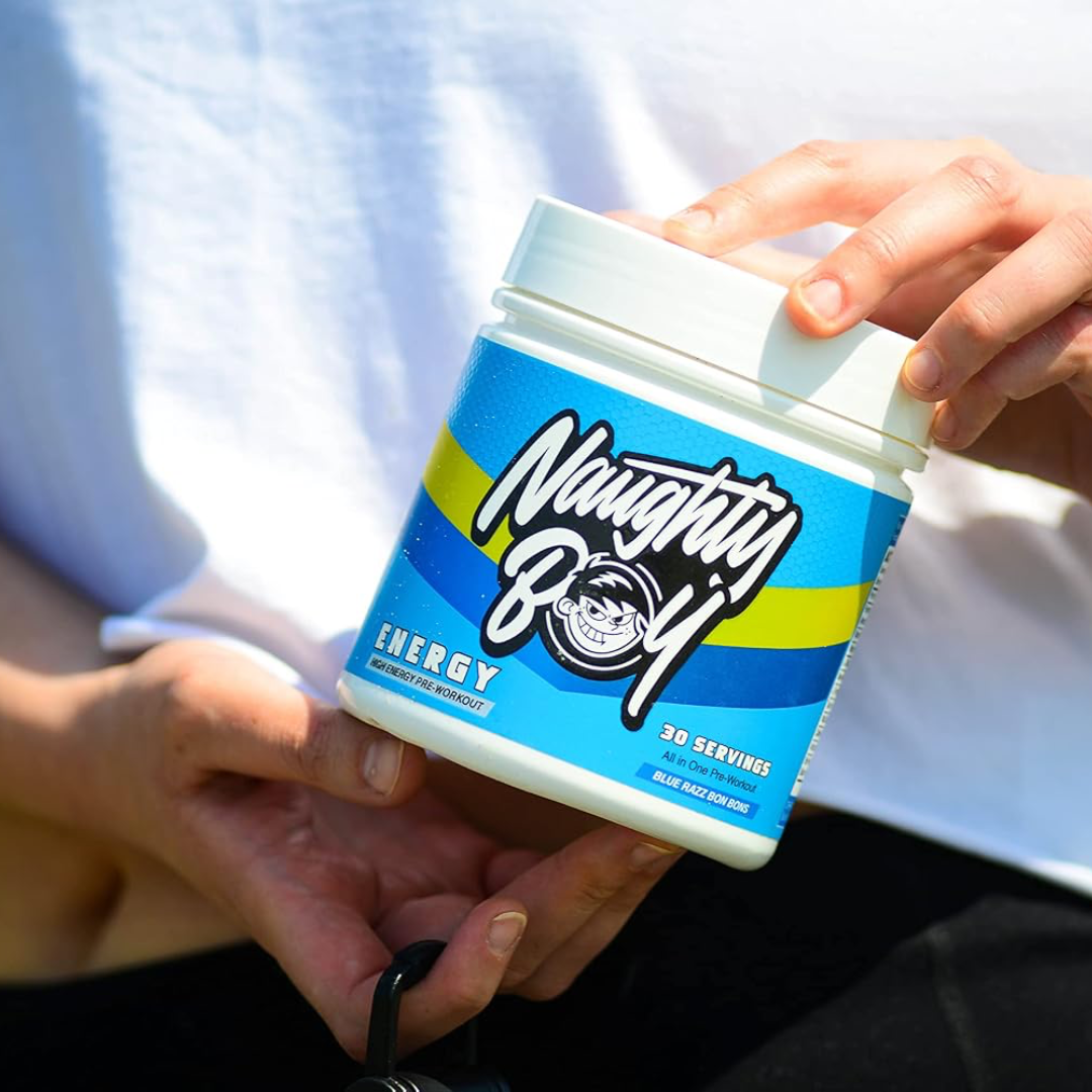 Naughty Boy Energy 390g Blue Raspberry Bon Bon
