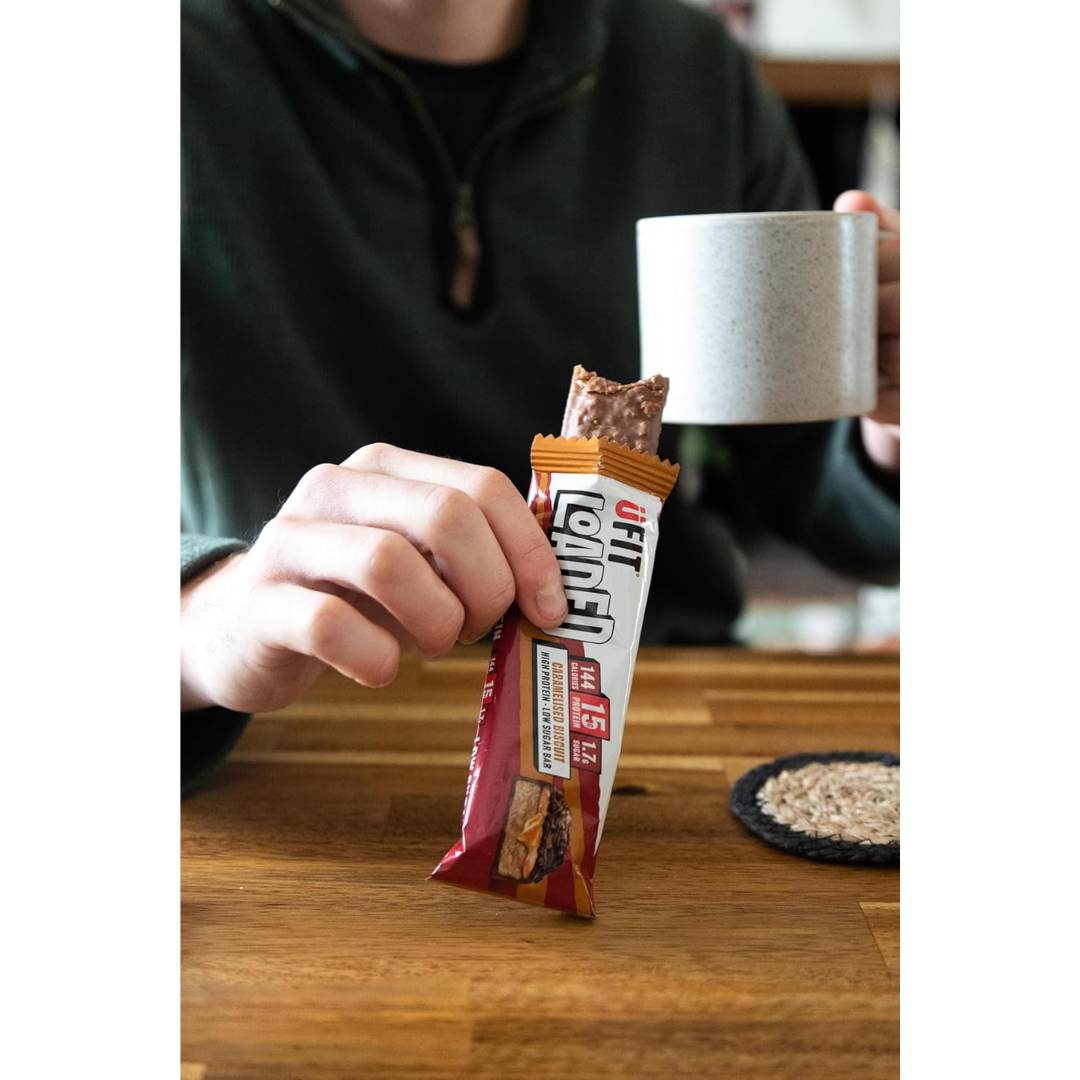 UFIT Loaded Protein Bar 16x45g Caramelised Biscuit