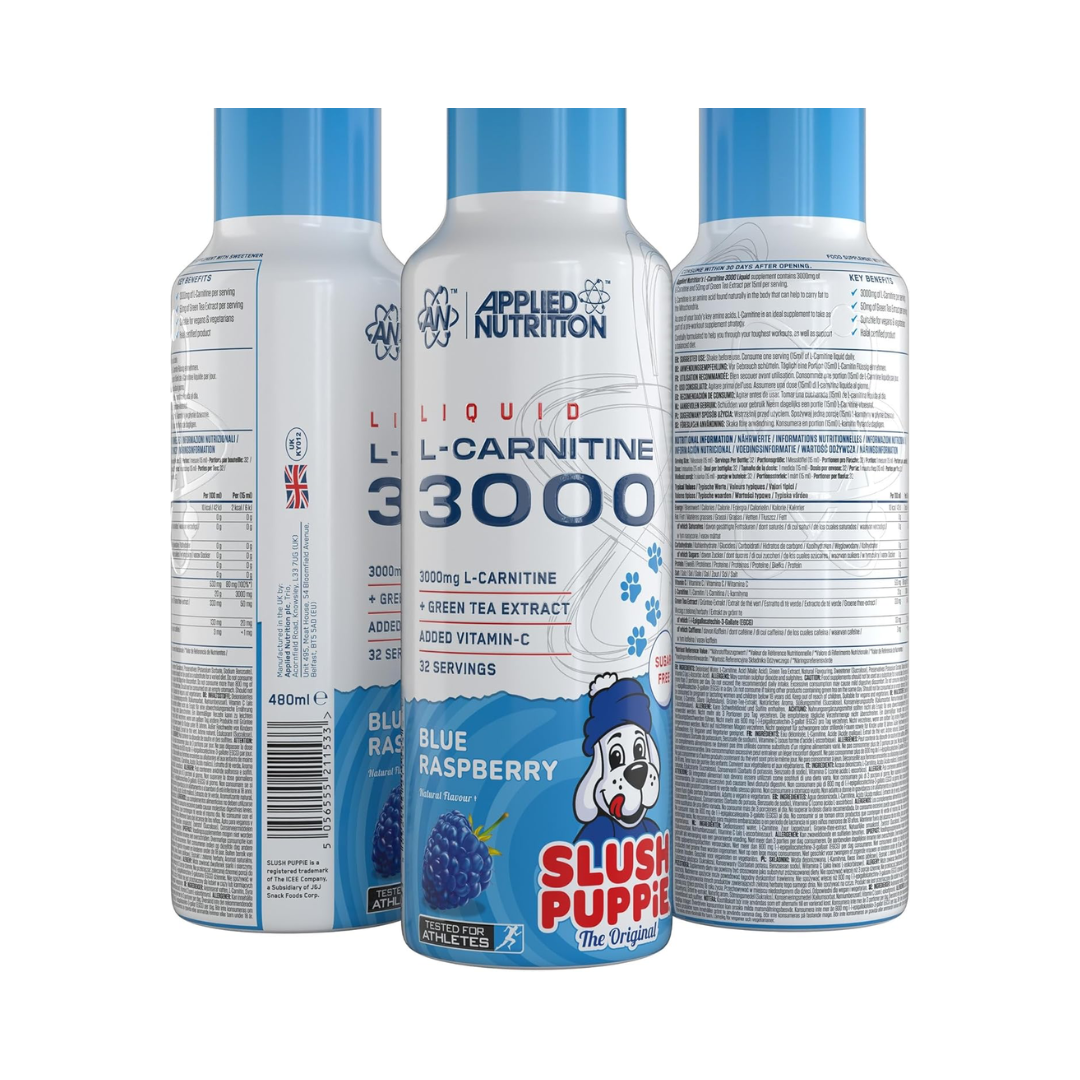 Applied Nutrition L-Carnitine 3000 480ml Blue Raspberry Slush Puppie