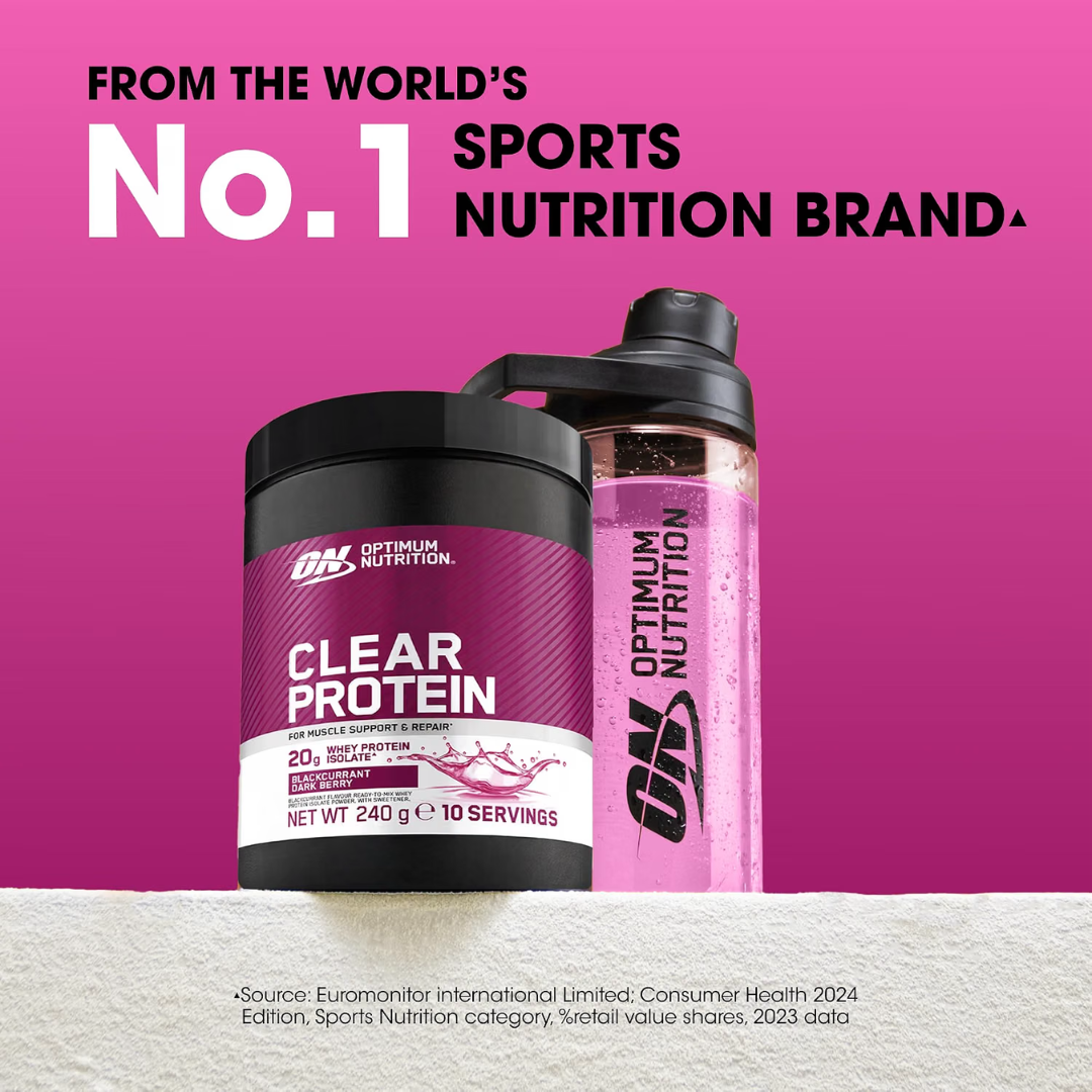 Optimum Nutrition Clear Whey Protein 240g Blackcurrant Dark Berry