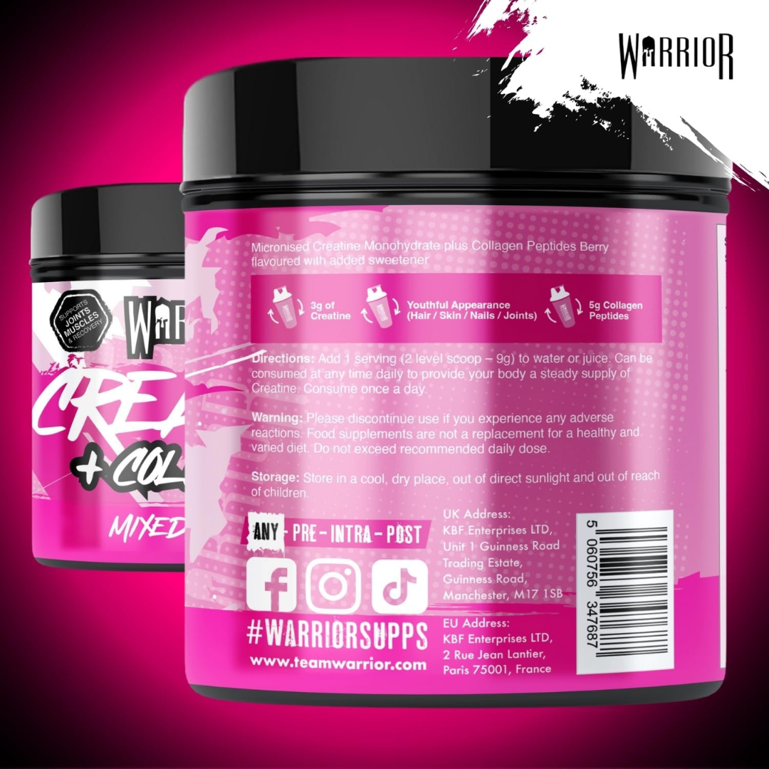 Warrior Creatine Plus Collagen 270g Mixed Berry