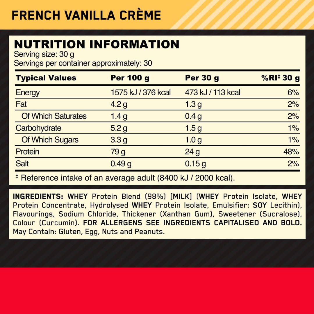 Optimum Nutrition Gold Standard 100% Whey 780g French Vanilla Creme