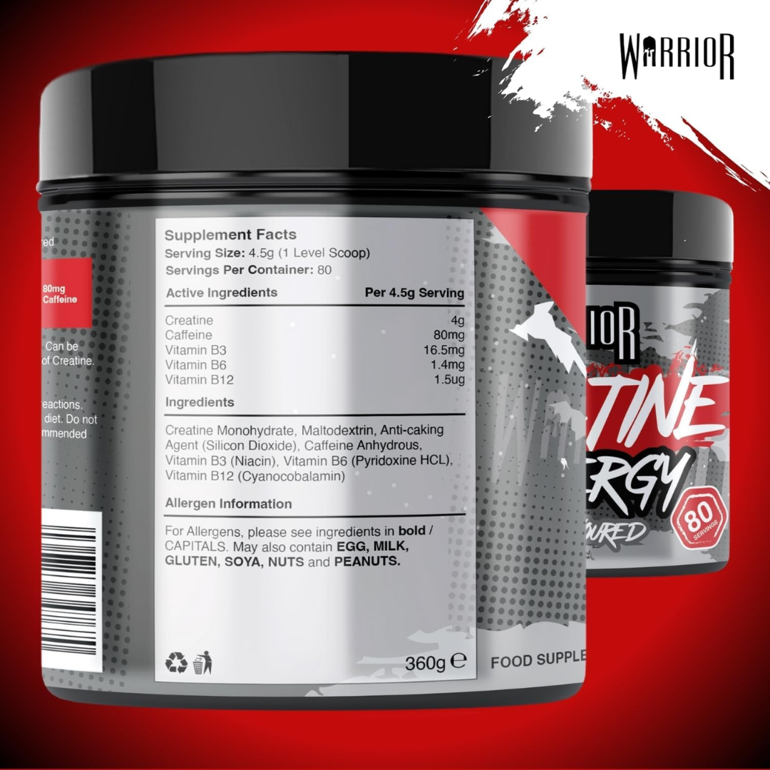 Warrior Creatine Plus Energy 360g Unflavoured