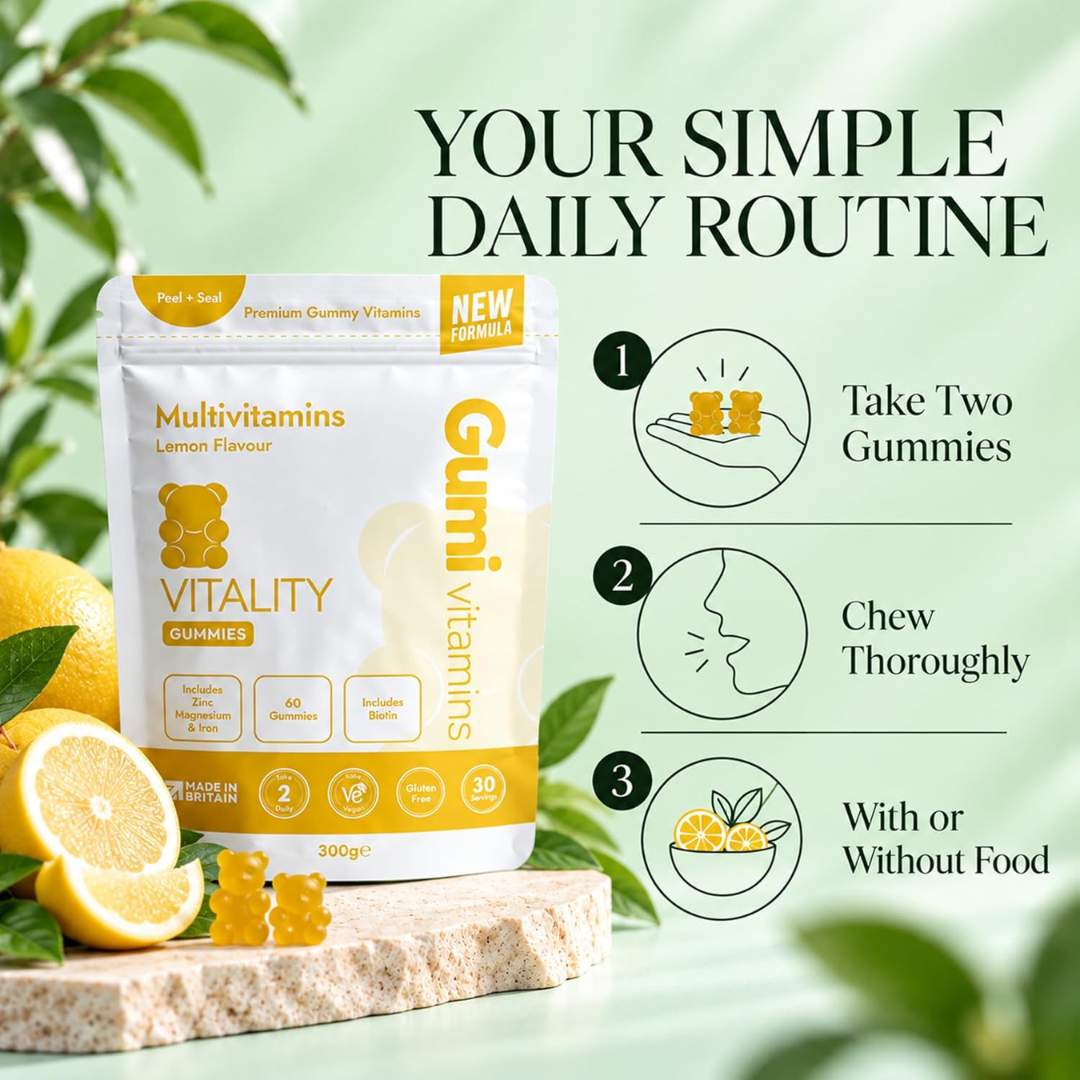 Gumi Vitamins VITALITY - Multivitamin Gummies 300g Lemon