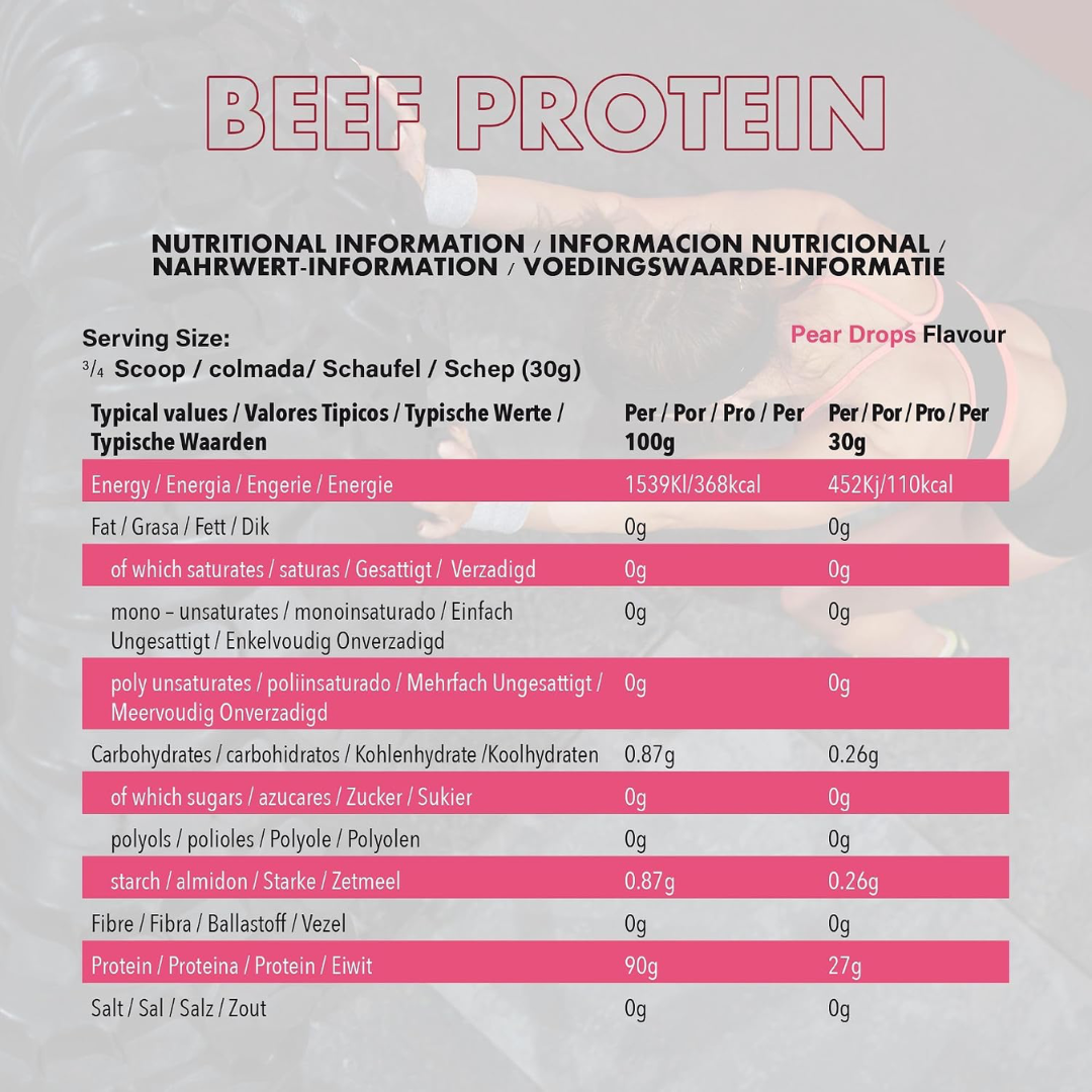 NXT Nutrition Beef Protein Isolate 1.8kg Pear Drops