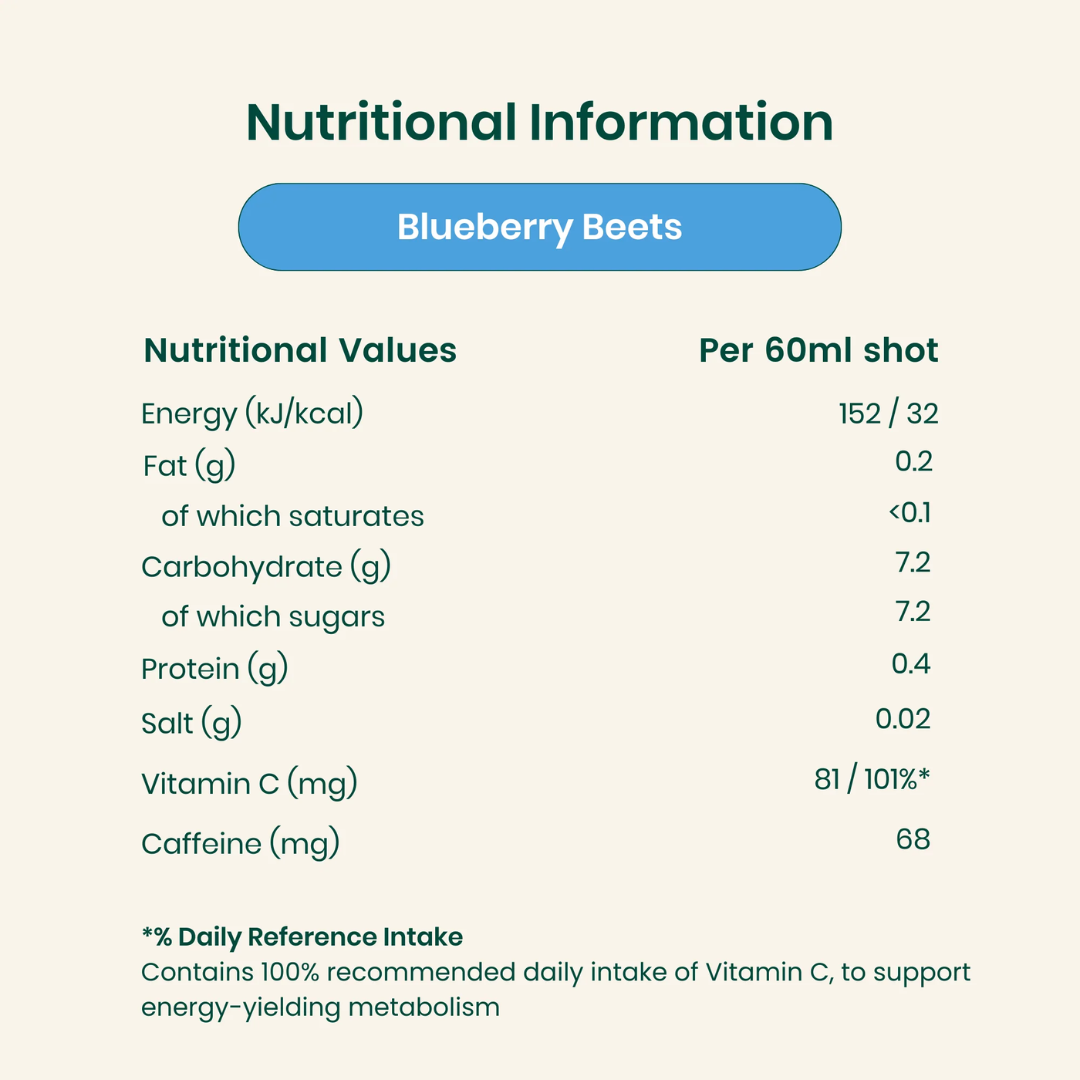 Rheal Superfood Blueberry Beets Energy Shot 14x60ml