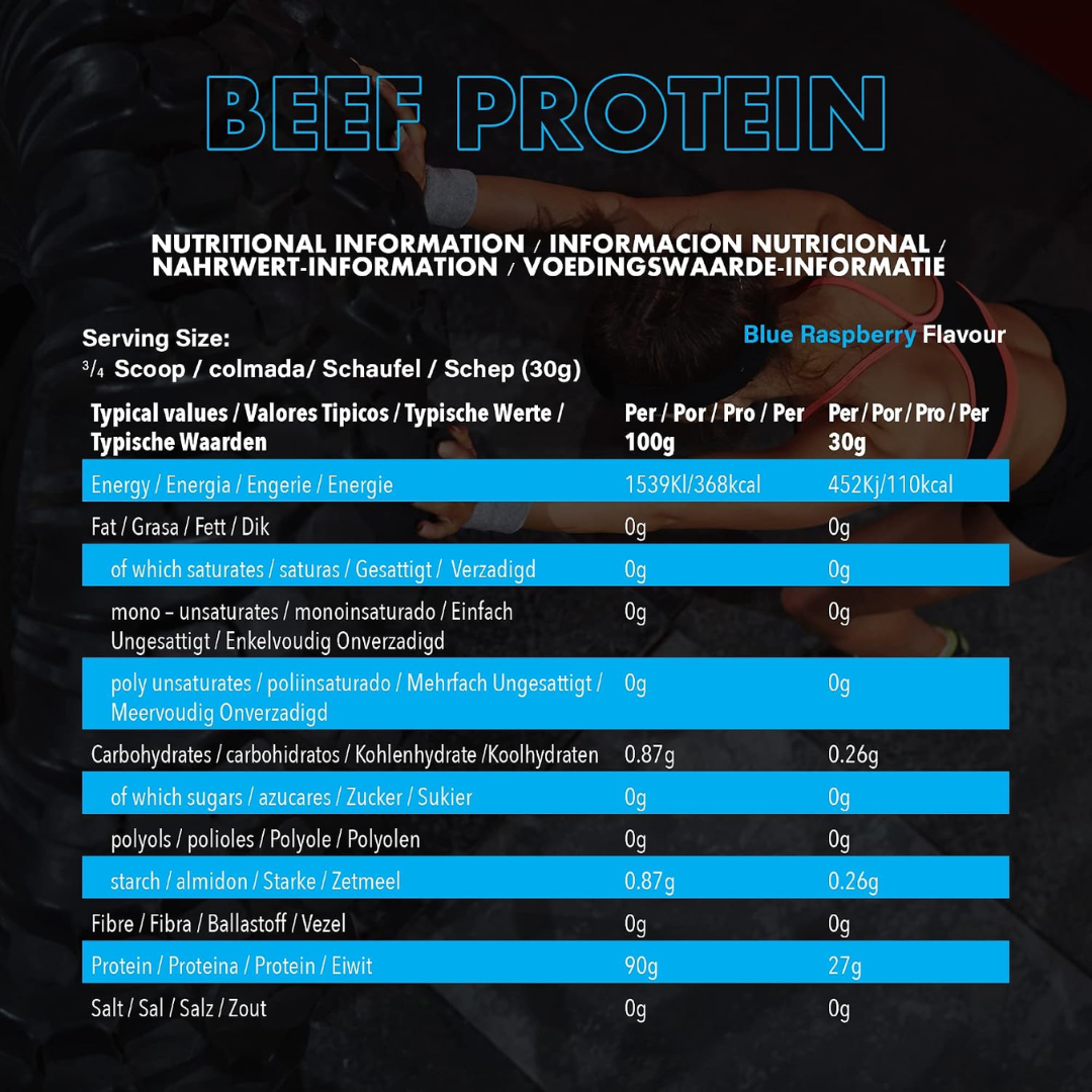 NXT Nutrition Beef Protein Isolate 1.8kg Blue Raspberry
