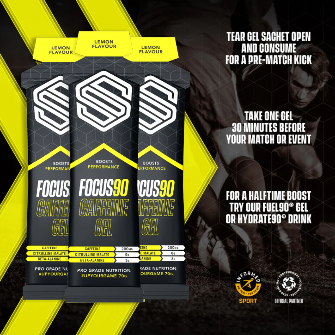 Soccer Supplement Focus90 Caffeine Gel 12x70g Lemon