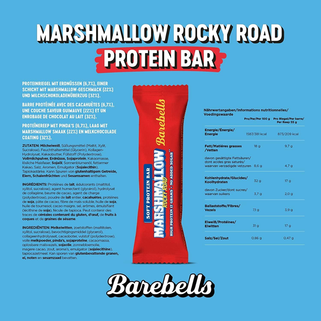 Barebells Soft Protein Bar 55g Marshmallow Rocky Road