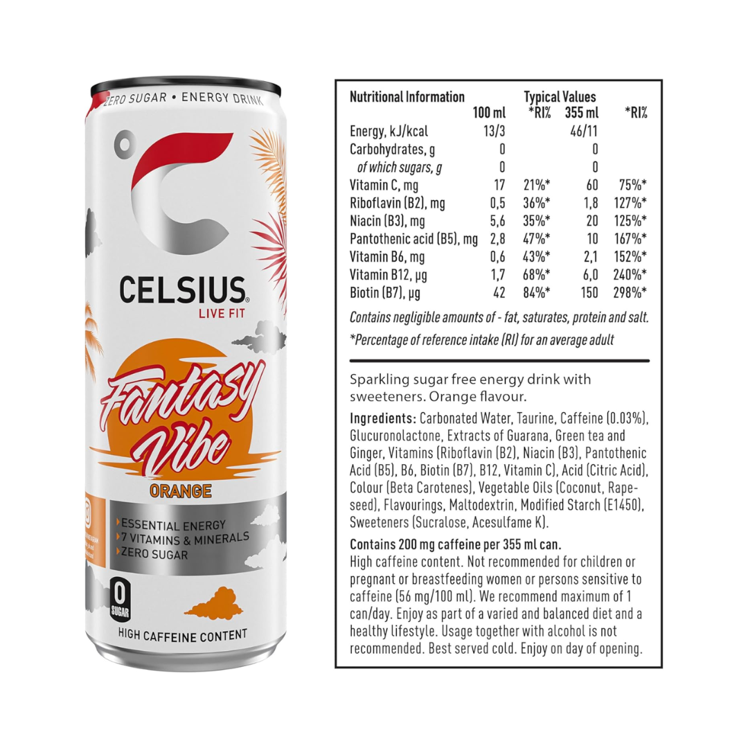 Celsius Energy Drink 12x355ml Fantasy Vibe
