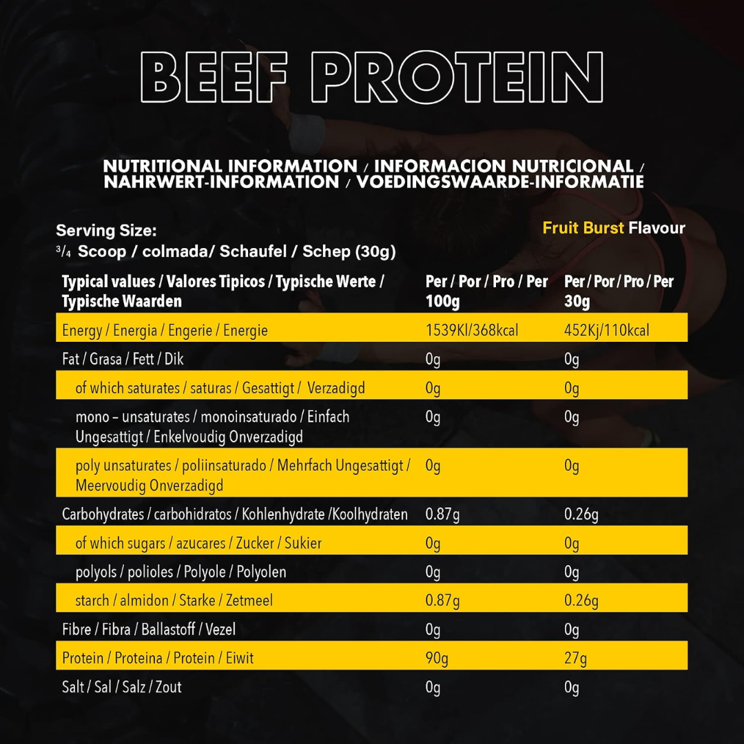 NXT Nutrition Beef Protein Isolate 1.8kg Fruit Burst