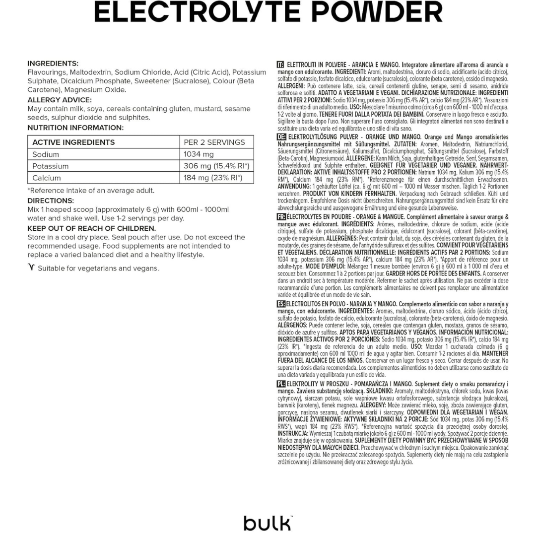 Bulk Electrolyte 500g Orange & Mango