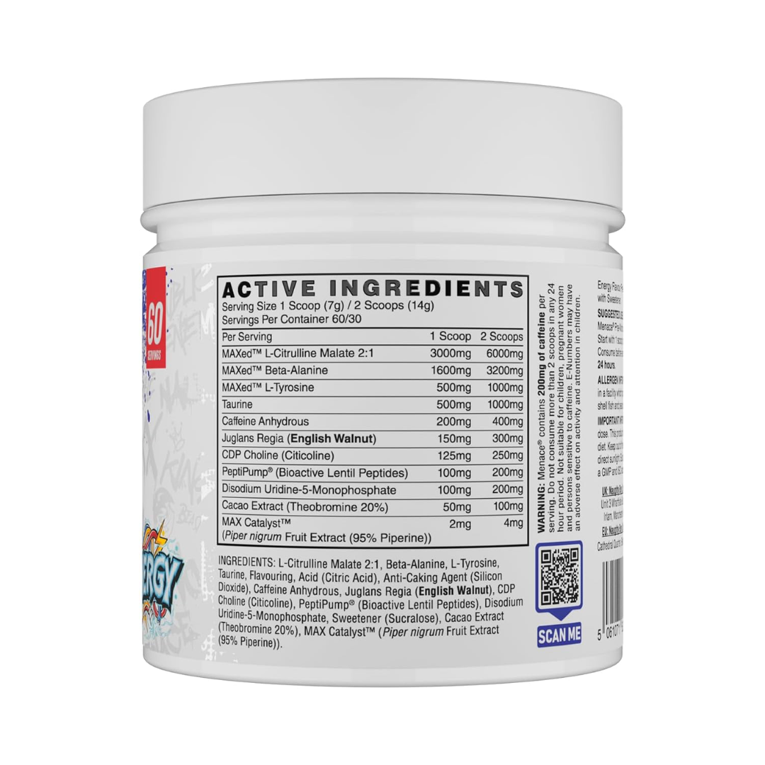 Naughty Boy Menace V2 420g Energy 60 Servings