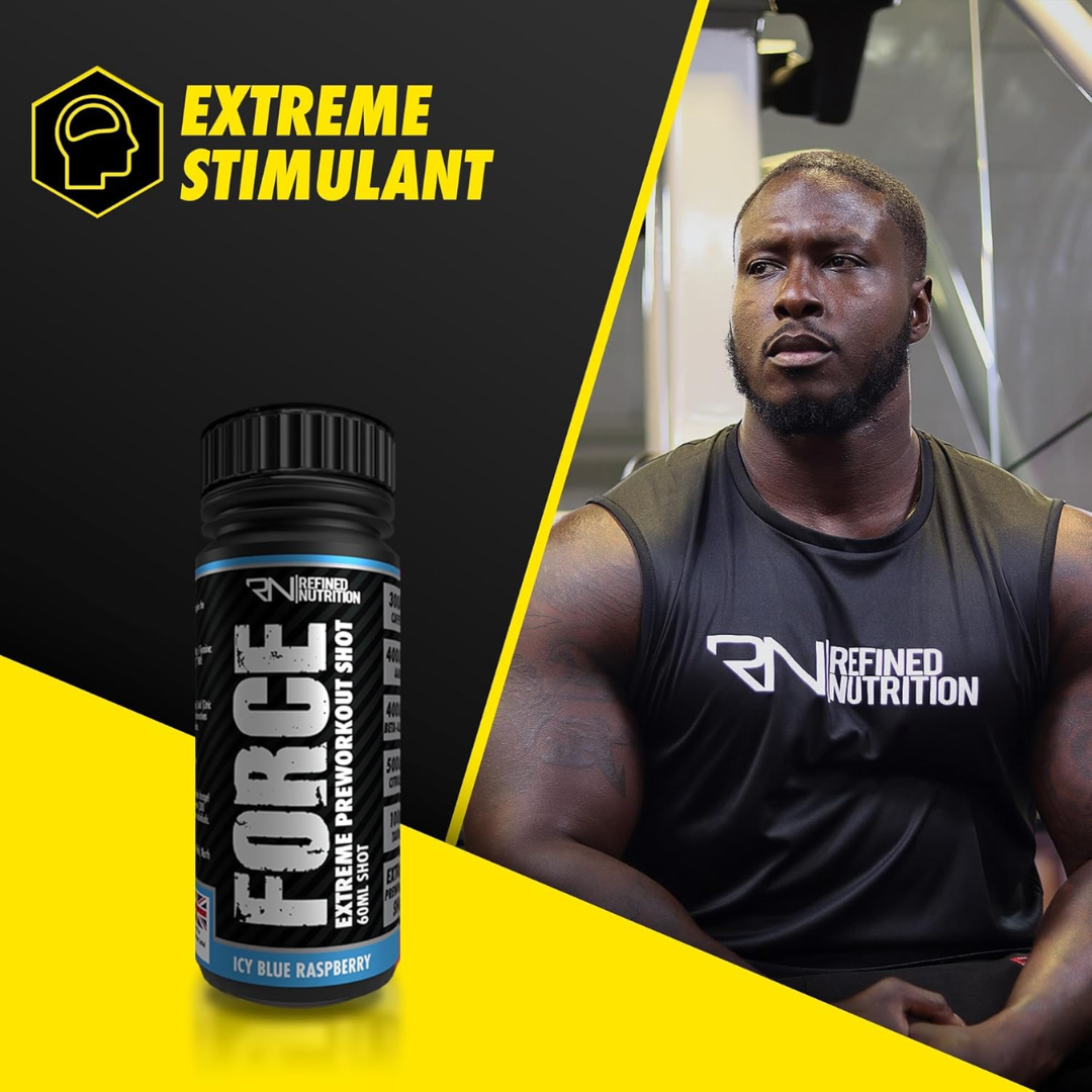 Refined Nutrition FORCE Extreme Stim Pre-workout Shots 12x60ml Sour Candy