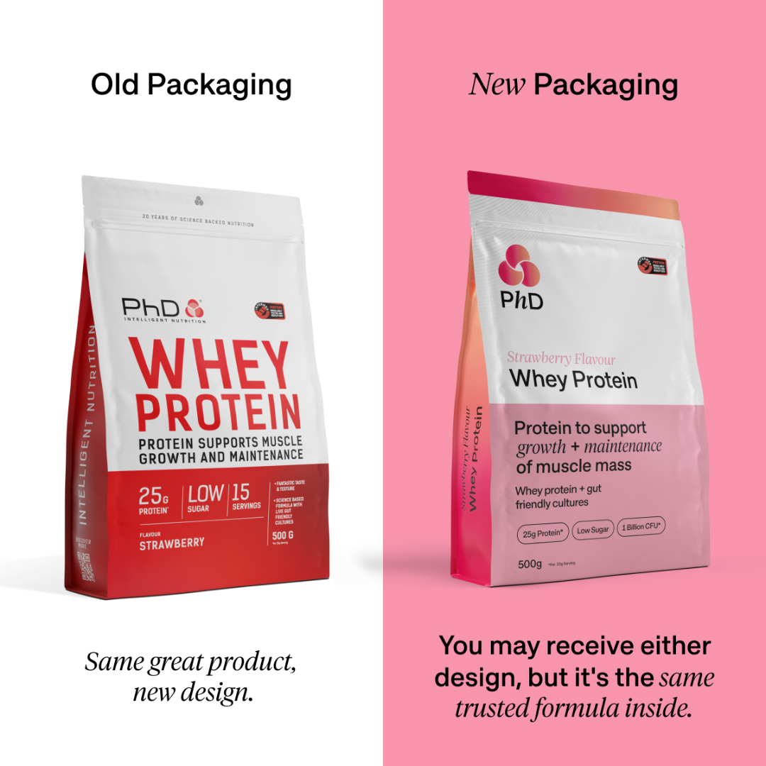 PhD Nutrition Powder Whey 1kg Strawberry