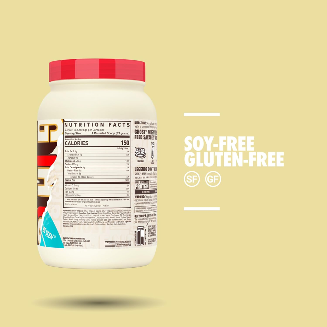 Ghost Whey 1kg Chocolate Chip Cookie GF