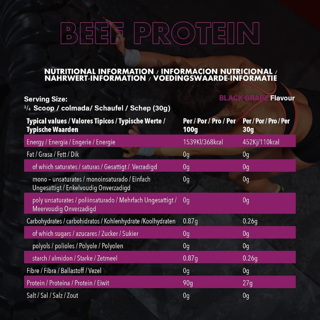 NXT Nutrition Beef Protein Isolate 1.8kg Black Grape