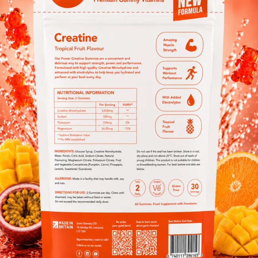 Gumi Vitamins POWER - Creatine Gummies 300g Tropical Fruit