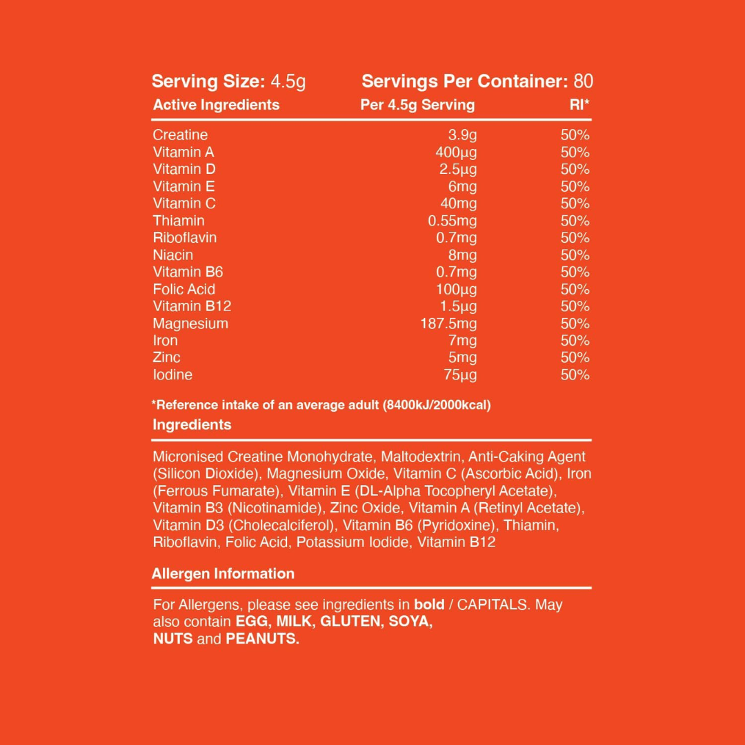 Warrior Creatine Plus Vitamins 360g Unflavoured
