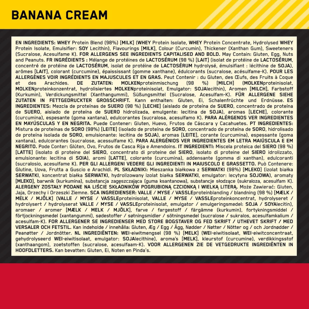 Optimum Nutrition Gold Standard 100% Whey 2.04kg Banana