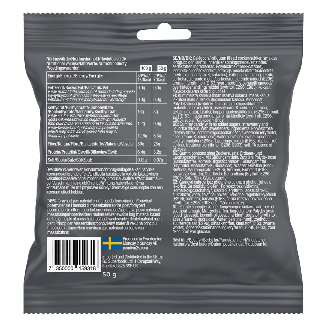 PANDY Candy 14x50g Strawberry Liquorice