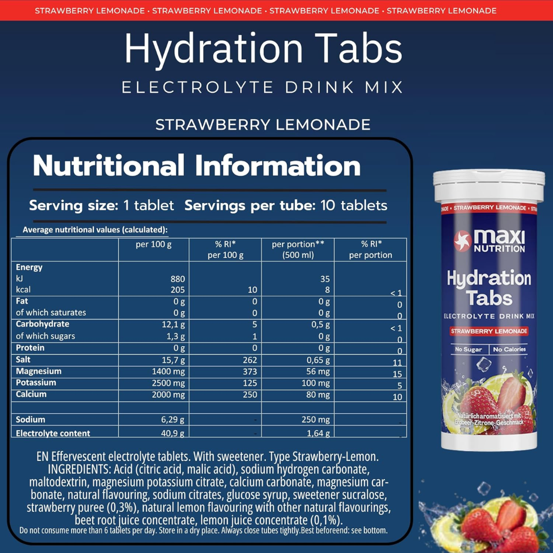 MaxiNutrition Protein Hydration 6x10 Tabs Strawberry Lemonade
